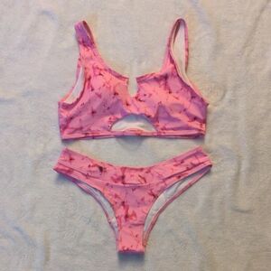 Pink Tie-Dye Bikini Set
